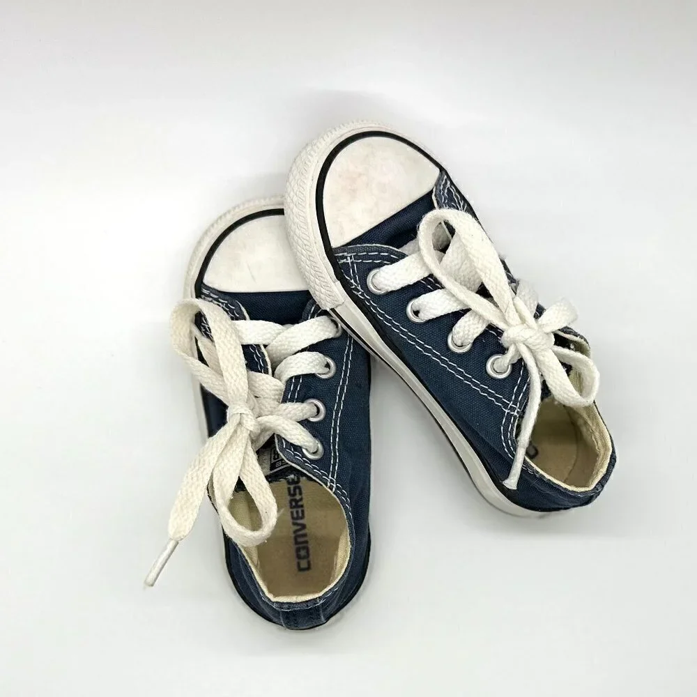 Kids Unisex Navy Blue Converse All Stars Sneakers
